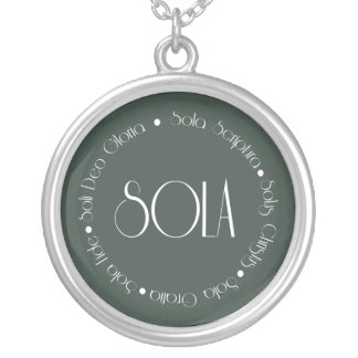 5 Solas Silver Plated Necklace