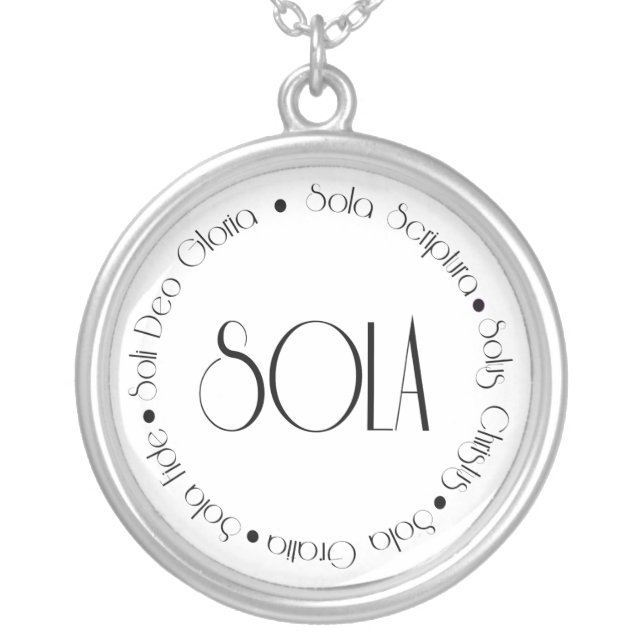 5 Solas Silver Plated Necklace (Front)