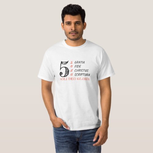 5 SOLAs T_Shirt for ReformedChristian Men