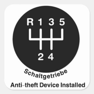5-Speed Anti-theft Device Sticket Square Sticker