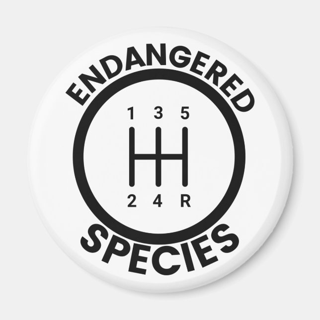 5 Speed Endangered Species Magnet (Front)