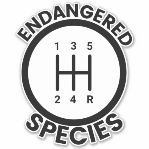 5 Speed Endangered Species Sticker