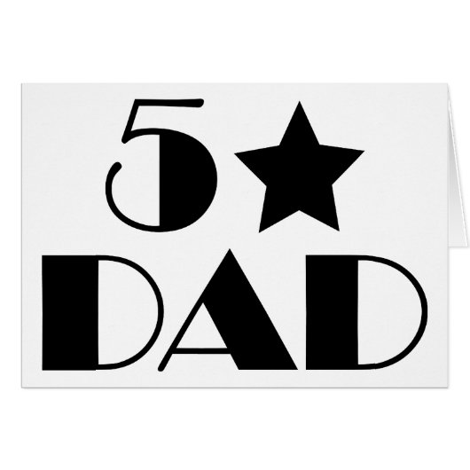 5 Star Dad Cards (Front Horizontal)