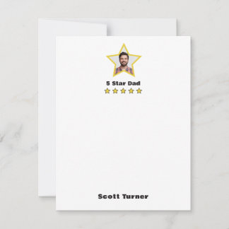 5 Star Dad Father's Day Photo Card