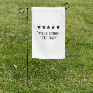 5 Star Gardening Experience Funny Gardener Humor Garden Flag