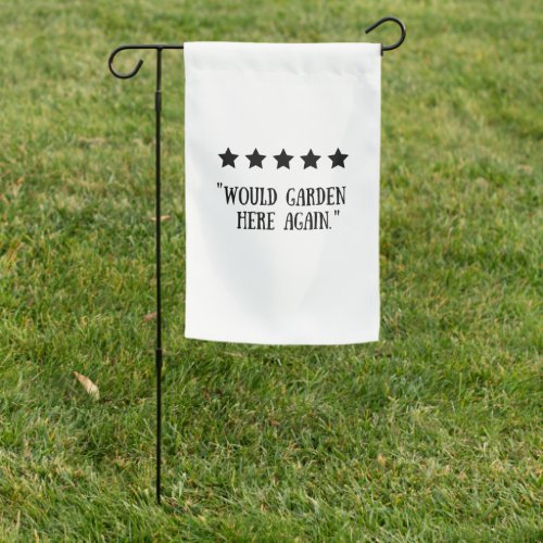 5 Star Gardening Experience Funny Gardener Humor Garden Flag