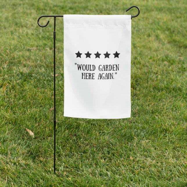 5 Star Gardening Experience Funny Gardener Humor Garden Flag (In SItu)
