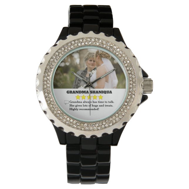 5 Star Grandma Review with Photo  Watch (Front)