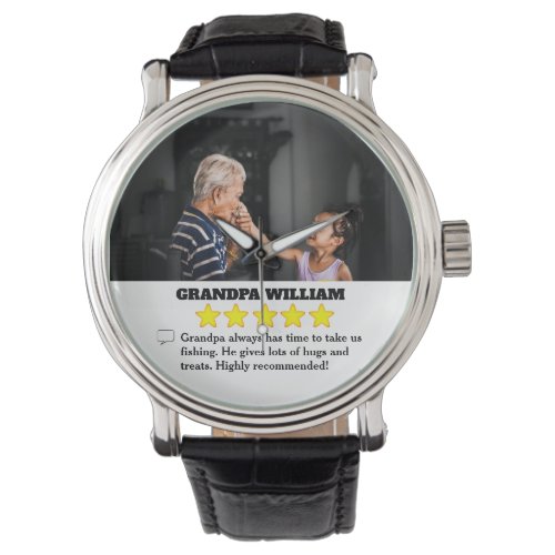 5 Star Grandpa Review with Photo Watch