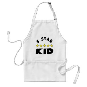 5 Star Kid Black Letters Adult Apron