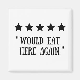 5 Star Kitchen Chef Cook Cooking Rating Review Magnet