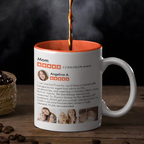 5_Star Mom Review With 3 Photos  Custom Review Two_Tone Coffee Mug