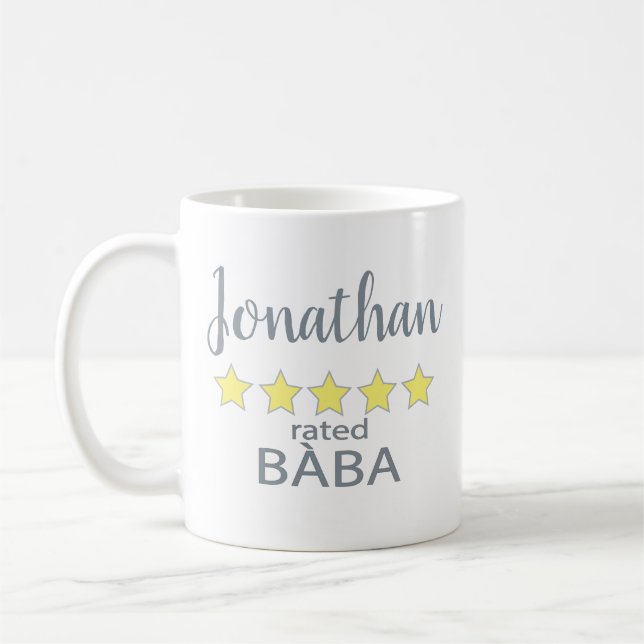5 Star Rated Bàba Coffee Mug (Left)