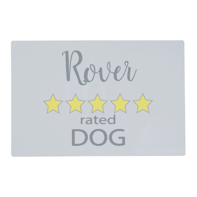 5 Star rated Dog Placemat (Front)