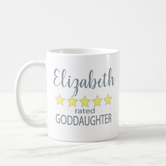 5 Star Rated Goddaughter Coffee Mug (Left)