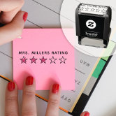 5 star rating stamp. rubber stamp | Zazzle