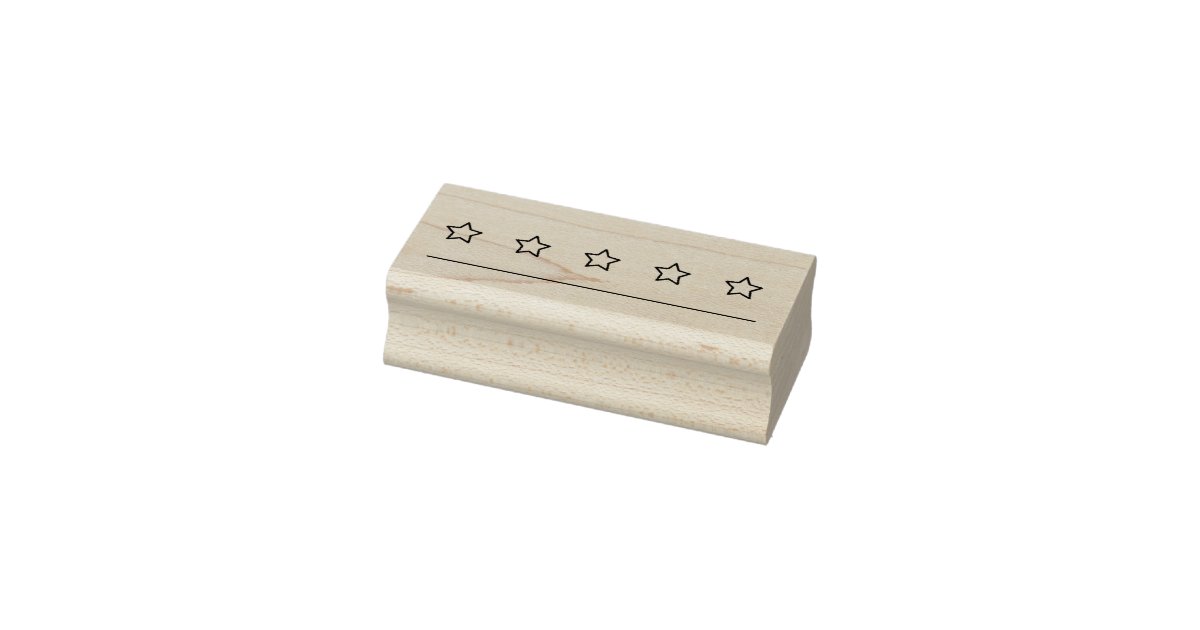 5 star rating stamp. rubber stamp | Zazzle