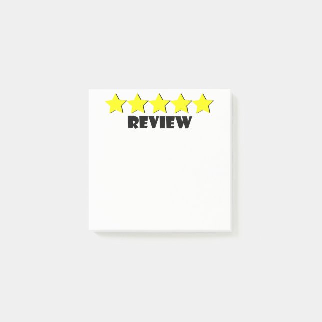 5 Star Review Notes (Front)