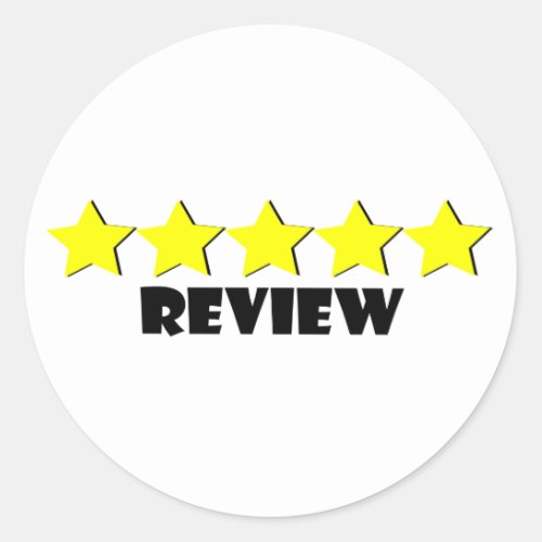 5 Star Review Stickers