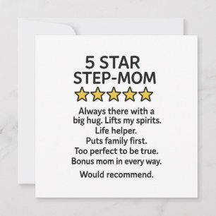 5 Star Step Mom Card