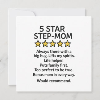 5 Star Step Mom Card