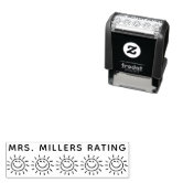 5 Star Heart Rating Review Book Teacher Self-inking Stamp