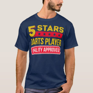 5 Stars Darts Player - Funny Dartboard  Darts T-Shirt
