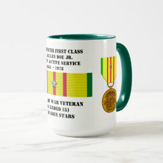 5 STARS SAILOR VIETNAM WAR MUG