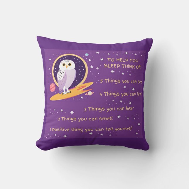 5 Step Mindfulness Cushion - Owl-t Logo Design (Front)