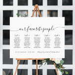 5 Tables Modern Our Favorite People Seating Chart at Zazzle