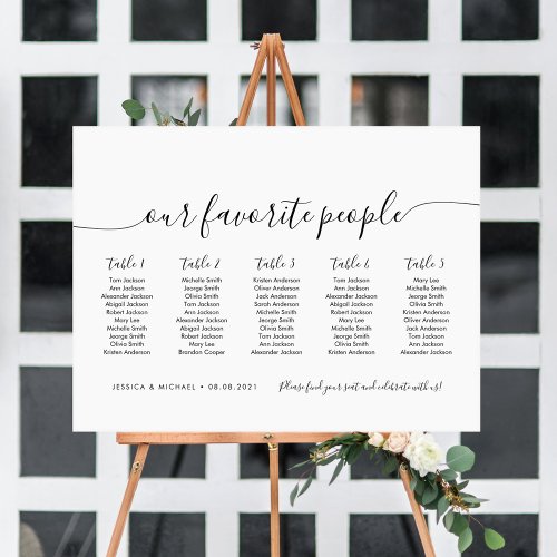 5 Tables Modern Our Favorite People Seating Chart