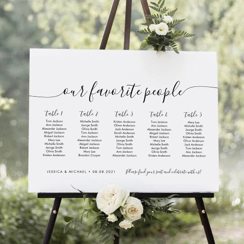 5 Tables Modern Our Favorite People Seating Chart