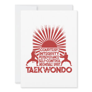 5 Tenets Of Taekwondo Holiday Card