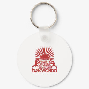 5 Tenets Of Taekwondo Keychain