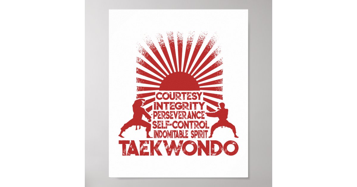 5 Tenets Of Taekwondo Poster | Zazzle
