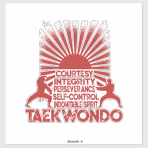 5 Tenets Of Taekwondo Sticker