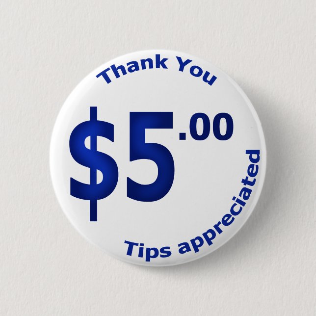 $5 Thank You Button (Front)