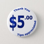 $5 Thank You Button at Zazzle
