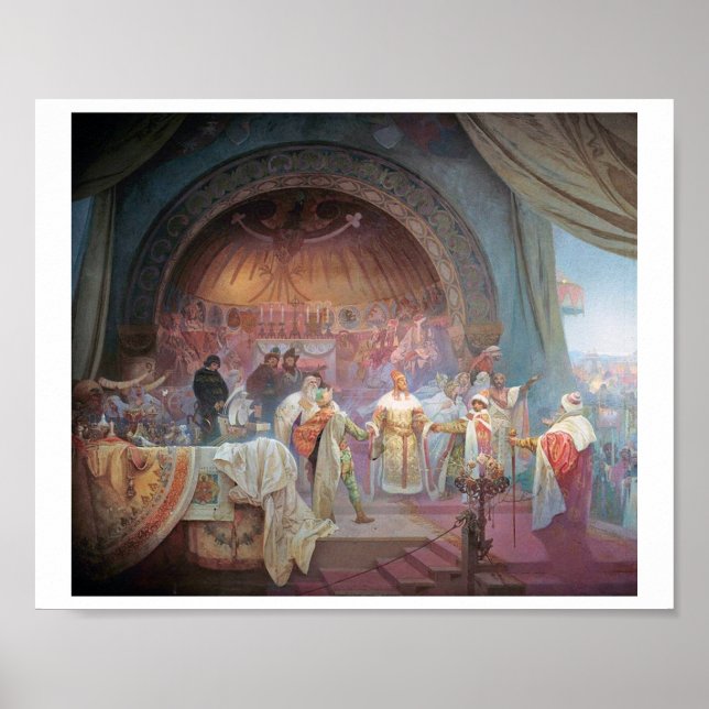 #5 The Bohemian King Premysl Otakar II, Mucha Poster (Front)