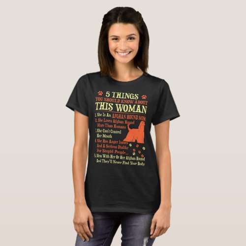 5 Things You Should Know About Afghan Hound Mom T_Shirt