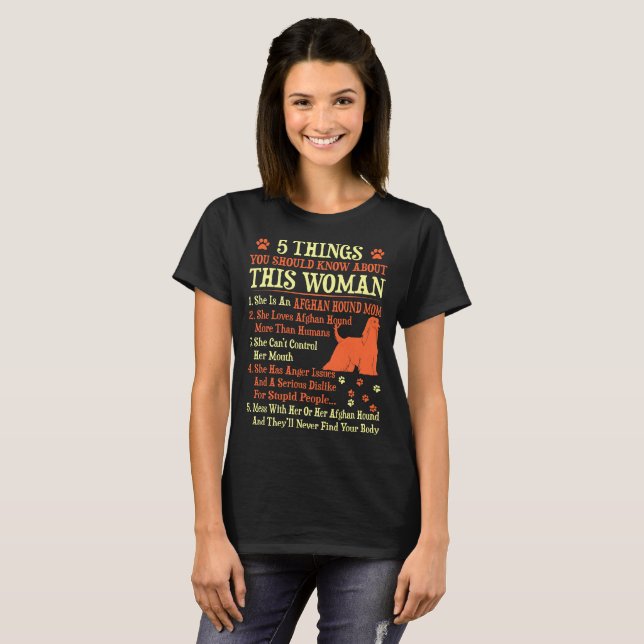 5 Things You Should Know About Afghan Hound Mom T-Shirt (Front Full)