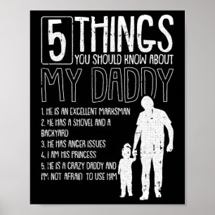 5 Things You Should Know About My Dad Fathers Day Poster