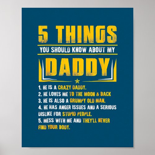 5 Things You Should Know About My Daddy Fathers Poster