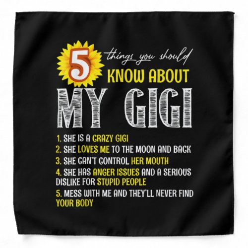 5 Things You Should Know About My Gigi Sunflower Bandana