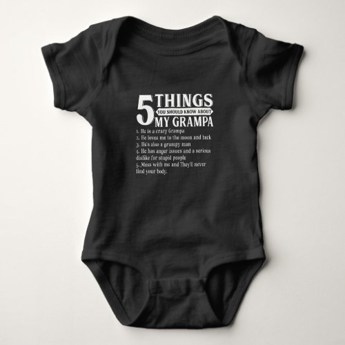 5 Things You Should Know About My Grampa Baby Bodysuit