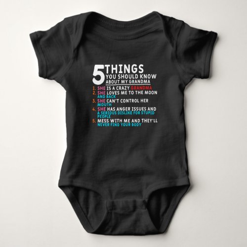 5 Things You Should Know About My Grandma Baby Bodysuit