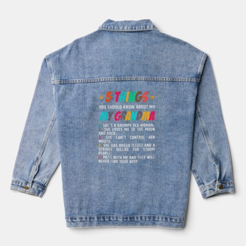 5 Things You Should Know About My Grandma  Denim Jacket