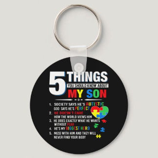5 Things You Should Know About My Son Autism Aware Keychain