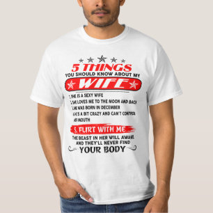 5 THINGS YOU SHOULD KNOW ABOUT MY Wife 12 T-Shirt