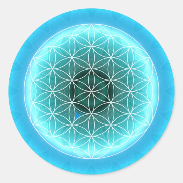 5 throat chakra lightblue created by Tutti Classic Round Sticker (Front)